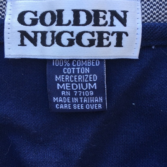 Golden Nugget Sport Polo Shirt Navy Blue Size M - Picture 4 of 9
